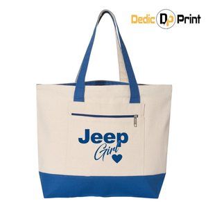 Jeep Girl 19L Zippered Tote Bag